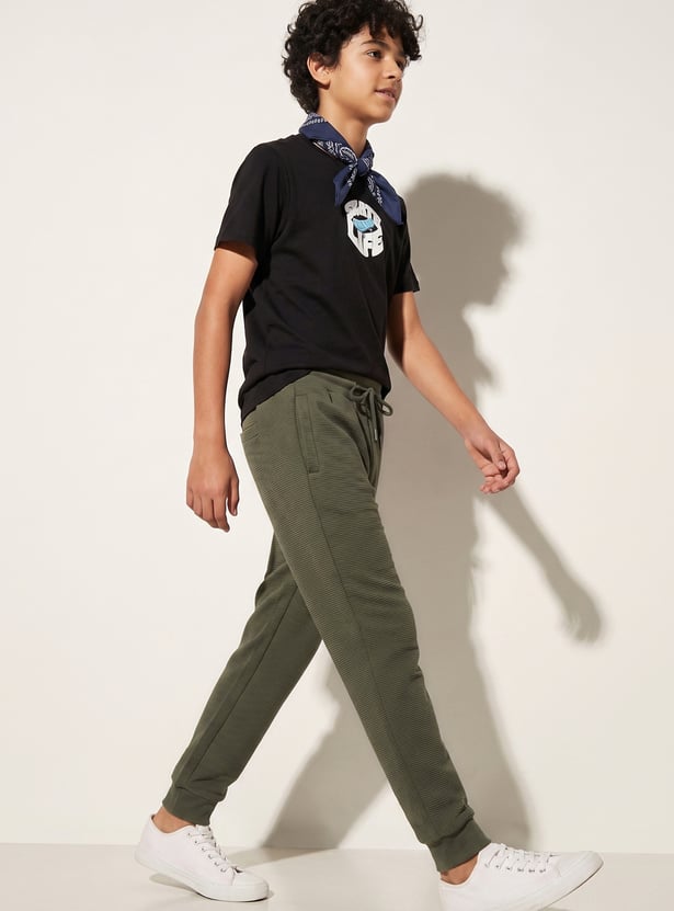 Boys Textured Joggers