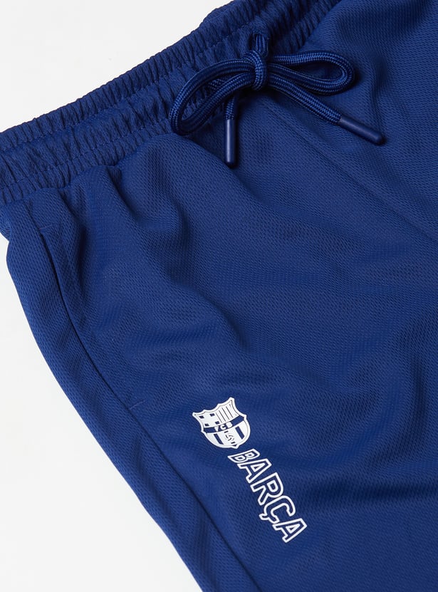 Boys FC Barcelona Printed Shorts Set