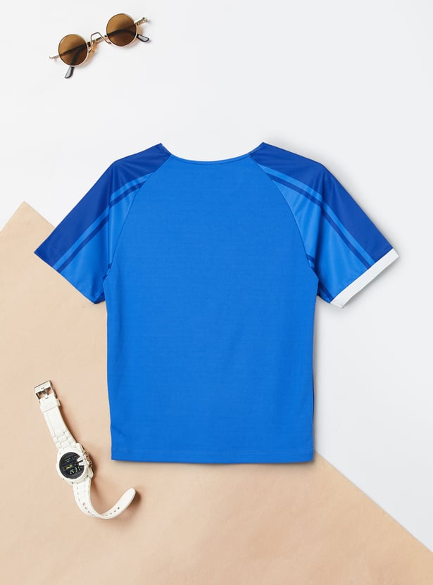 Boys Football Print T-shirt and Shorts Set