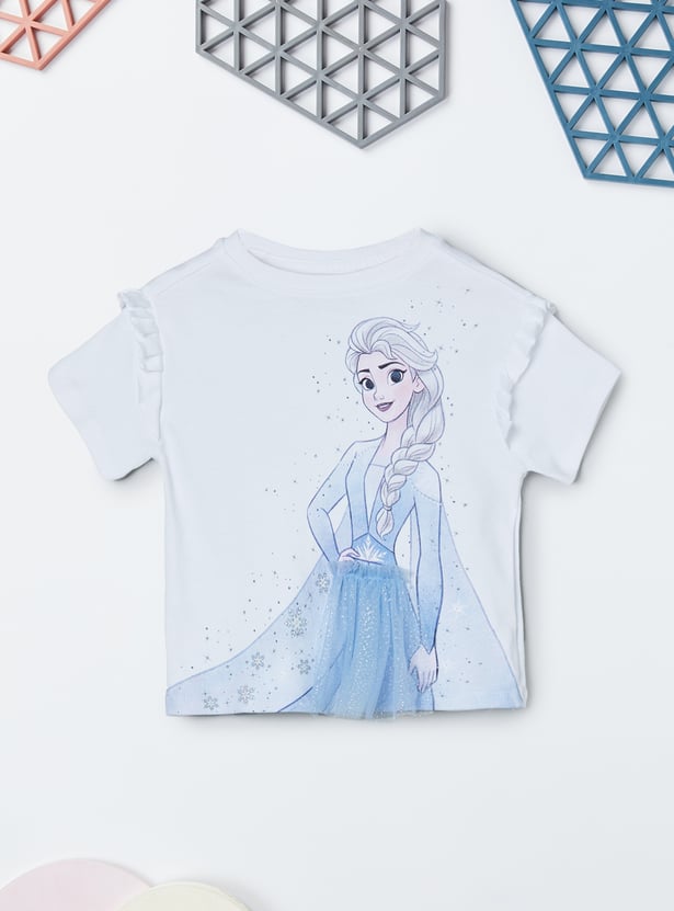 Girls Frozen Printed Shorts Set