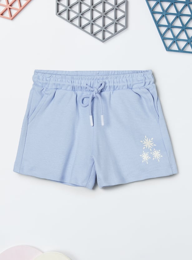 Girls Frozen Printed Shorts Set