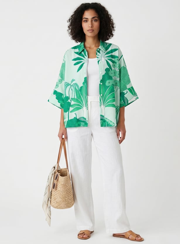Women Leaf Printed Tunic
