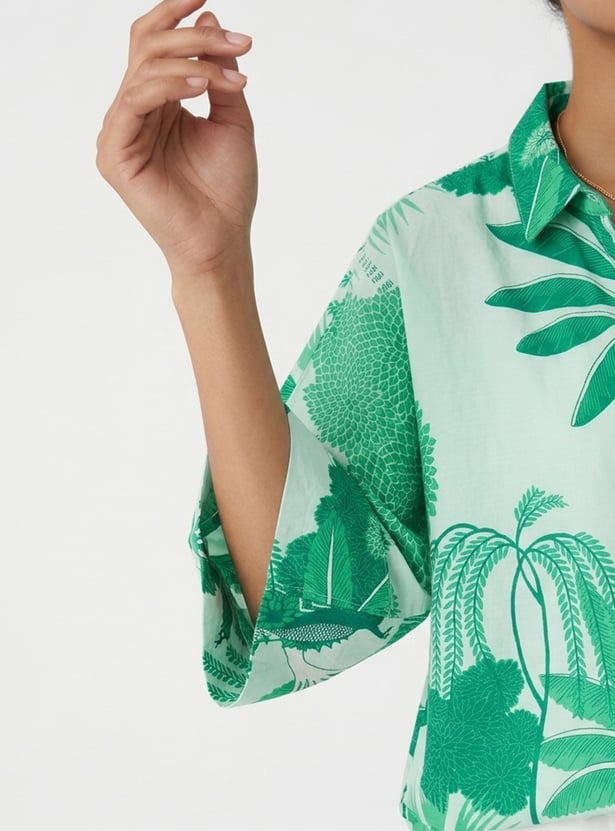 Women Leaf Printed Tunic