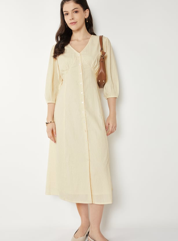 Buy Textured A-line Dress Online at just Rs. 1199.0