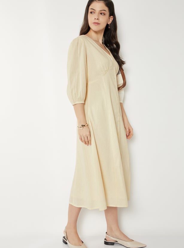 Textured A-line Dress