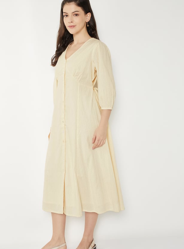Textured A-line Dress