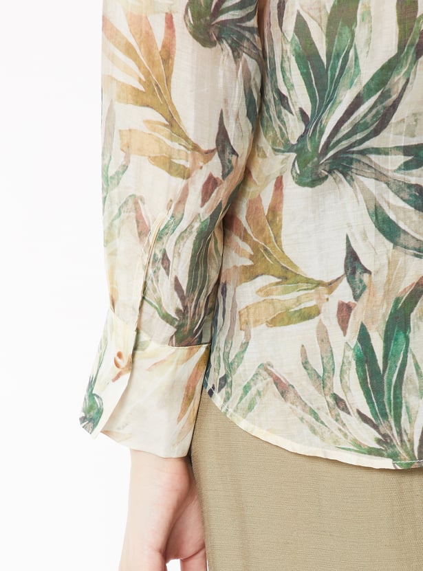Women Printed Oversized Shirt
