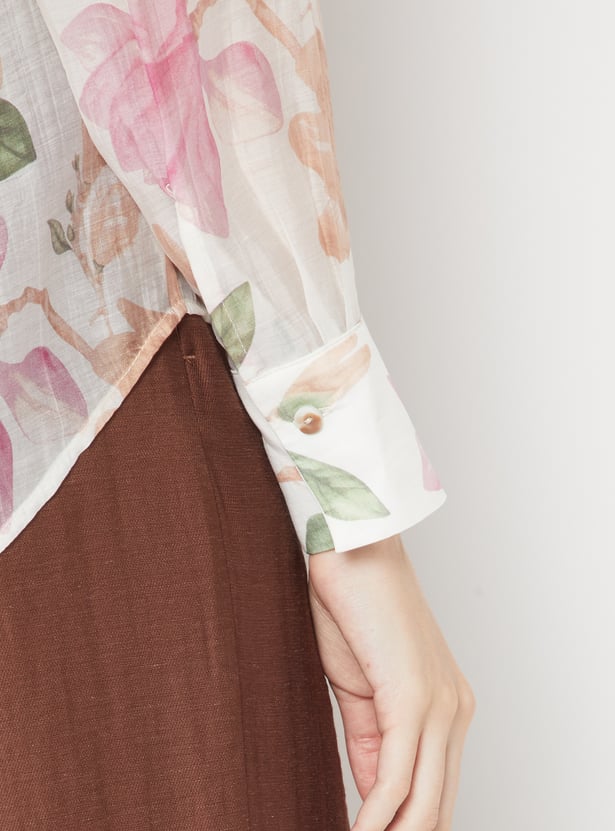 Women Printed Oversized Shirt