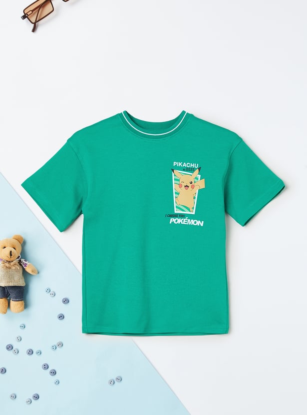 Boys Pokemon Printed T-shirt
