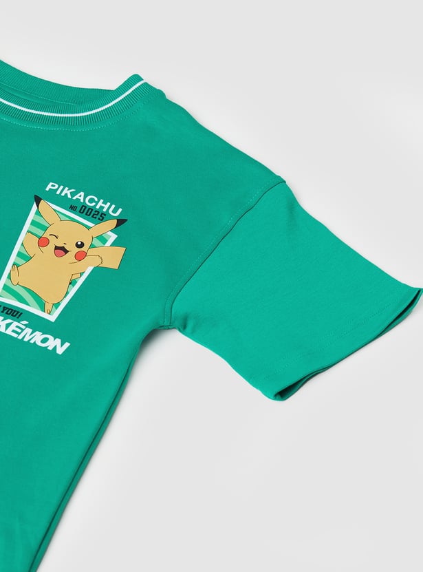 Boys Pokemon Printed T-shirt