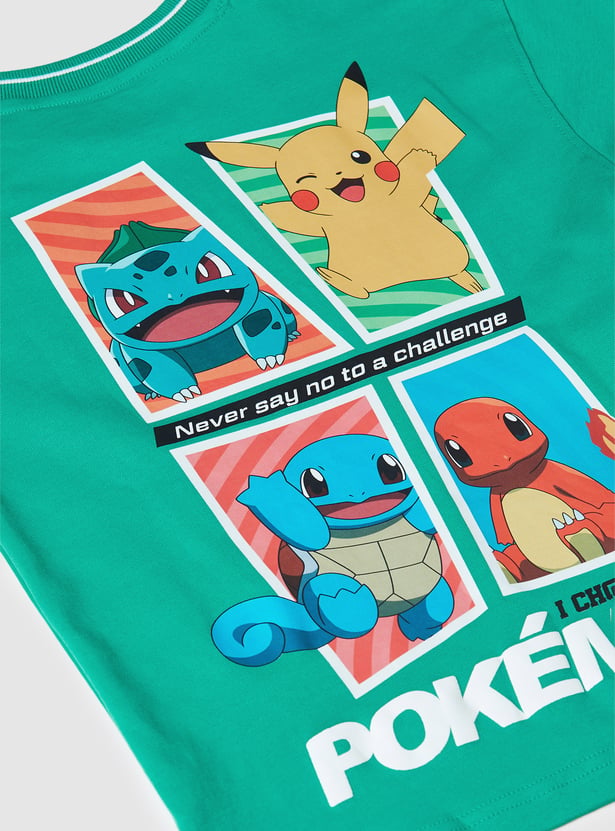 Boys Pokemon Printed T-shirt