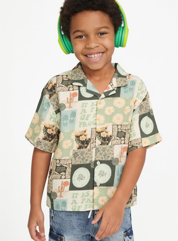 Boys Printed Resort Shirt