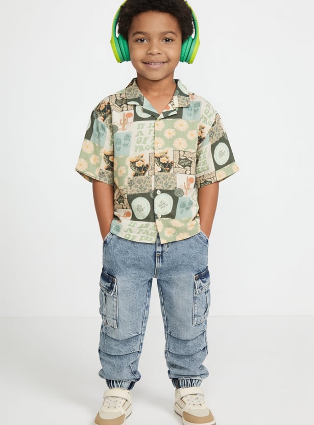 Boys Printed Resort Shirt