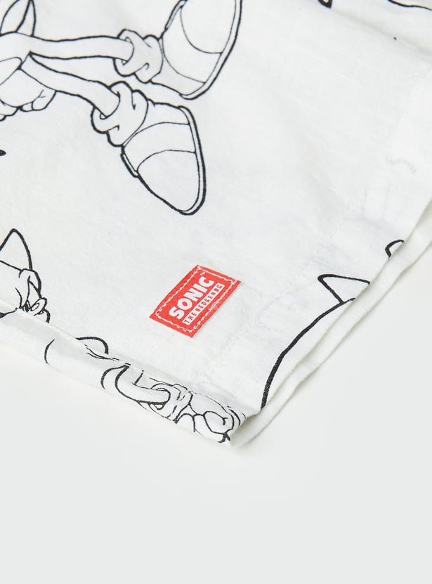 Boys Sonic Printed Shorts Set