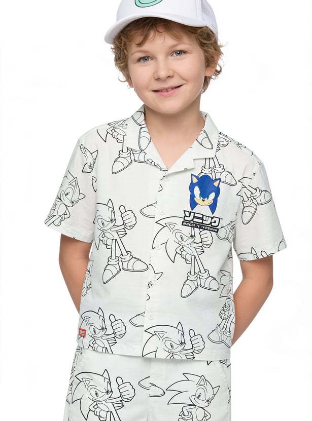 Boys Sonic Printed Shorts Set