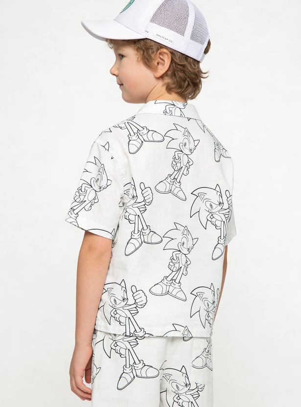 Boys Sonic Printed Shorts Set