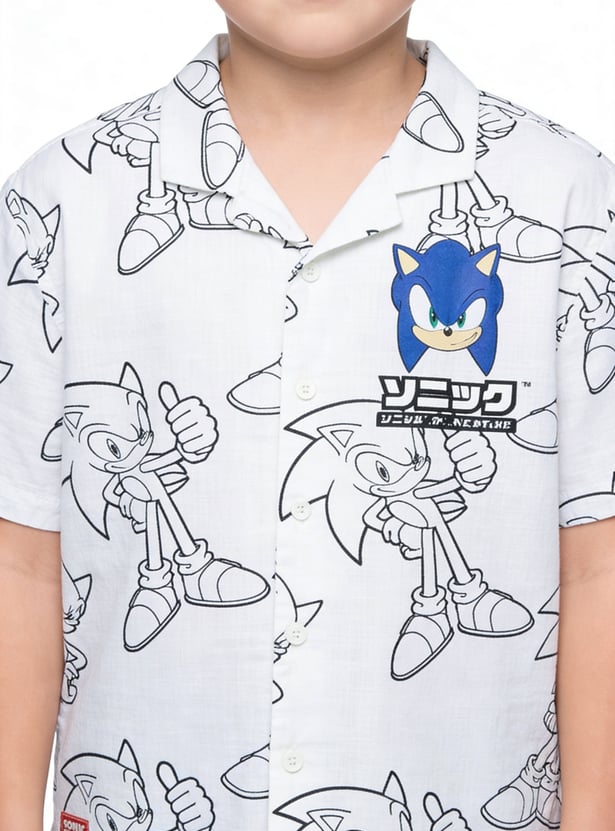 Boys Sonic Printed Shorts Set