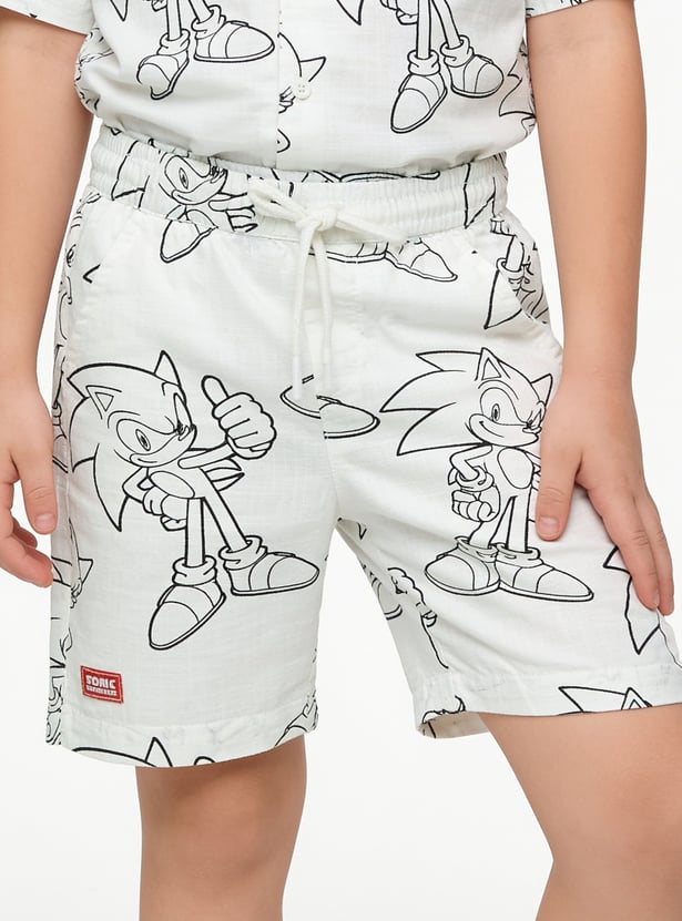 Boys Sonic Printed Shorts Set