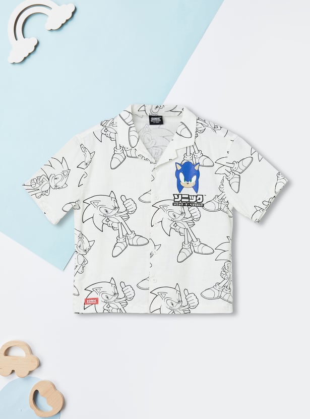 Boys Sonic Printed Shorts Set