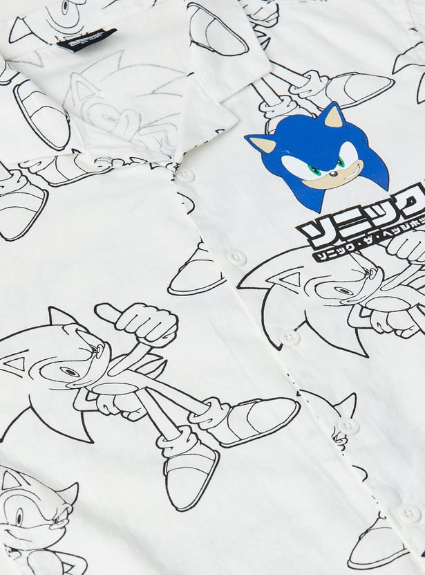 Boys Sonic Printed Shorts Set