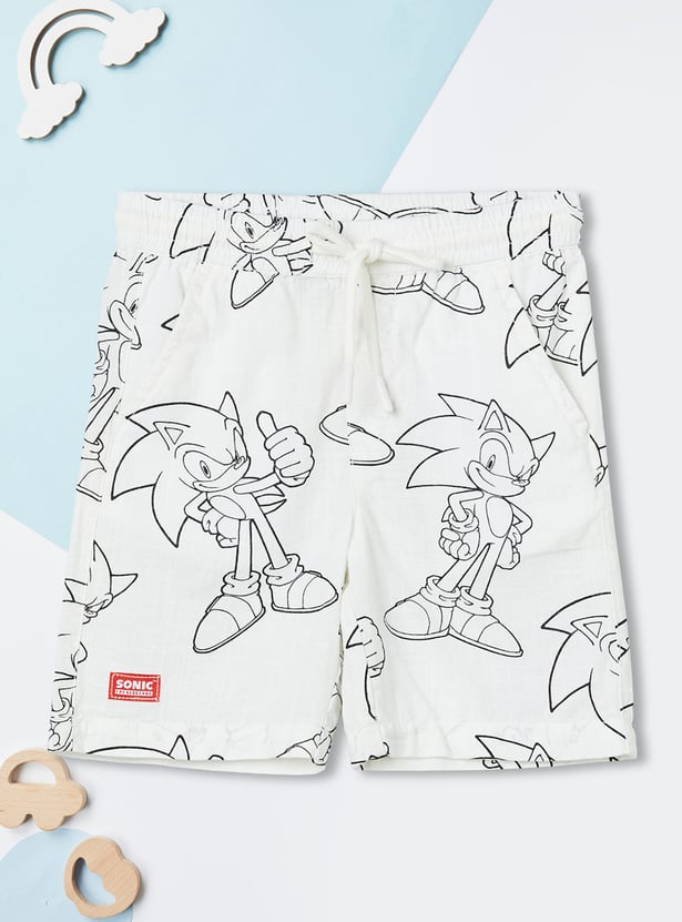 Boys Sonic Printed Shorts Set