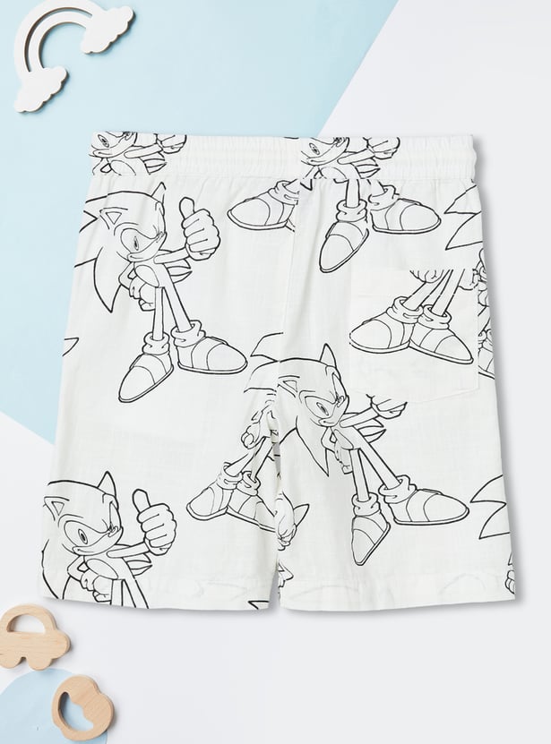 Boys Sonic Printed Shorts Set