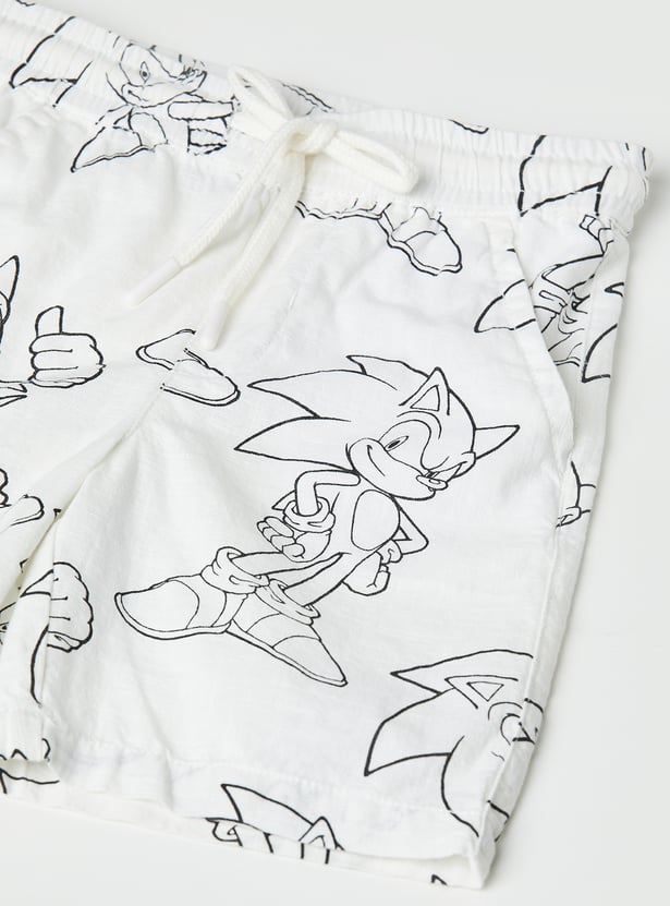 Boys Sonic Printed Shorts Set