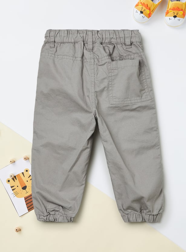 Boys Solid Cargo Joggers
