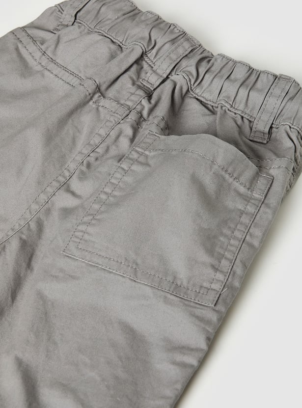 Boys Solid Cargo Joggers