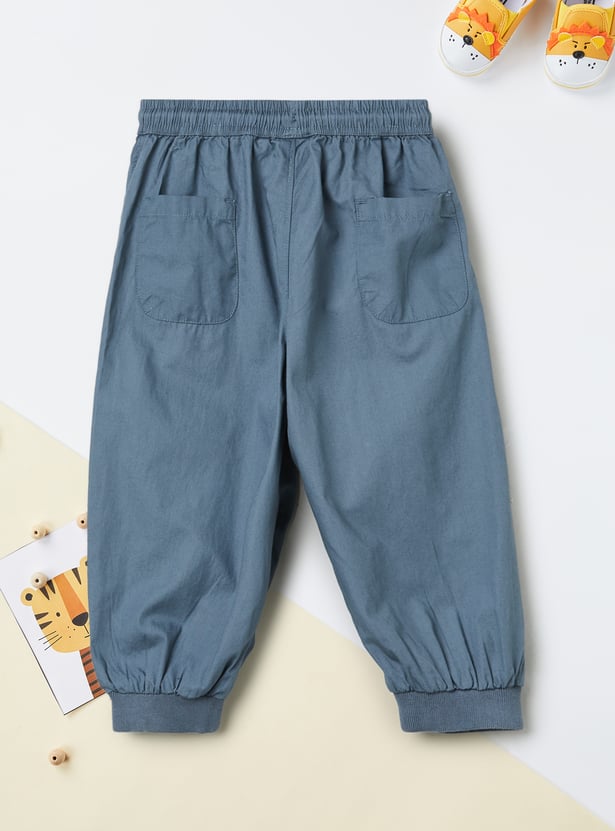 Boys Solid Cargo Joggers