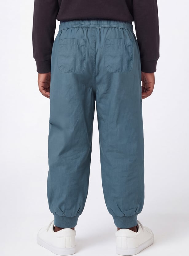 Boys Solid Cargo Joggers