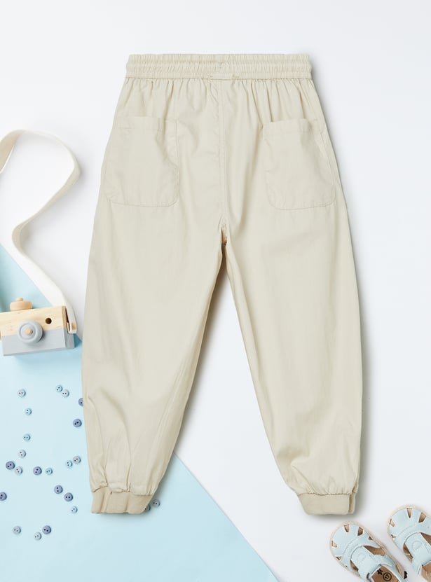 Boys Solid Cargo Joggers