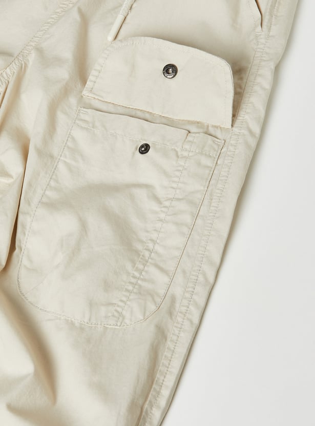 Boys Solid Cargo Joggers