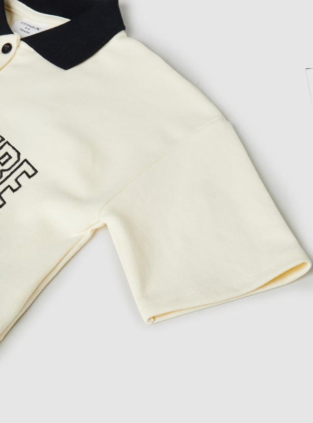 Girls Printed Polo T-shirt