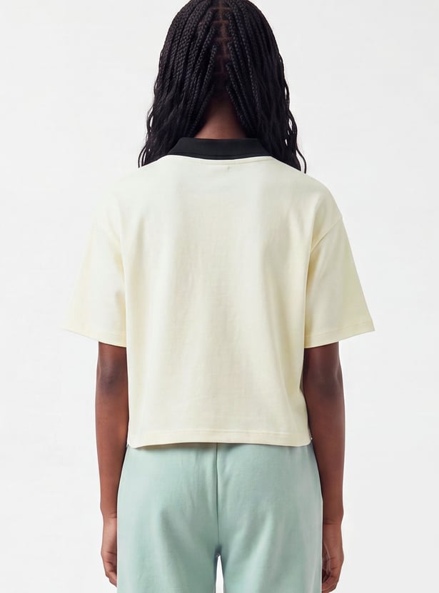 Girls Printed Polo T-shirt