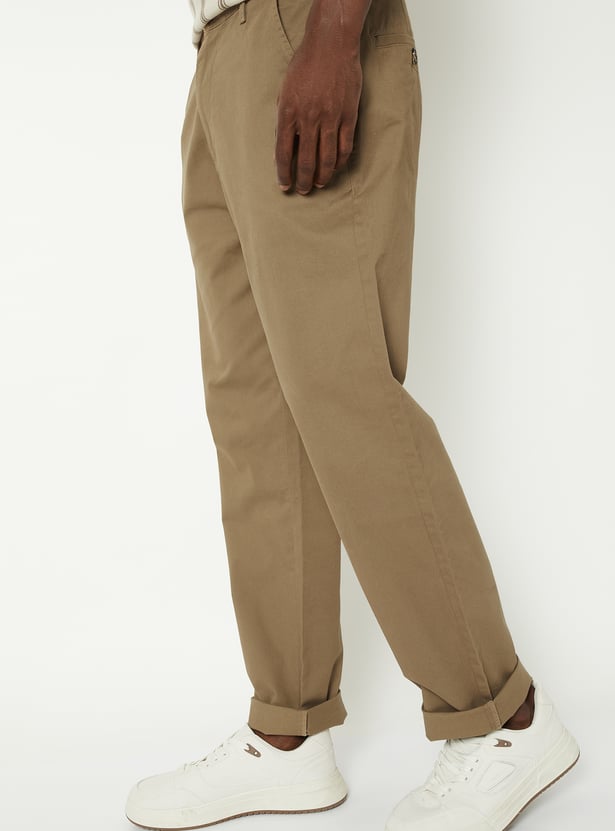 Men Solid Chinos