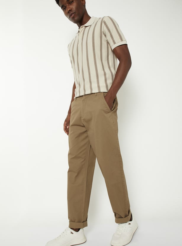 Men Solid Chinos