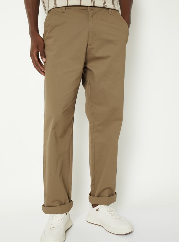 Men Solid Chinos