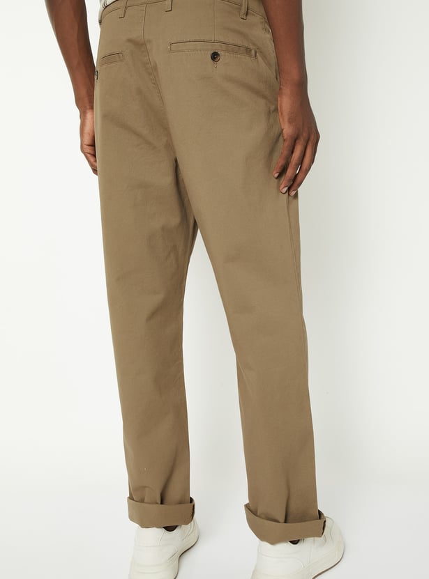 Men Solid Chinos
