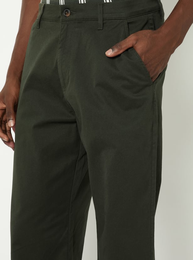 Men Solid Chinos