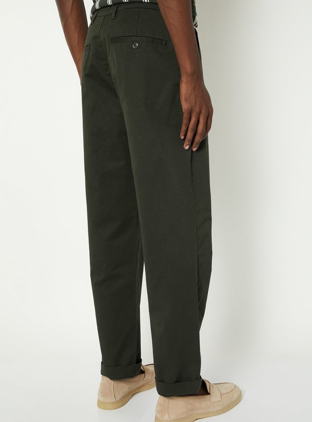 Men Solid Chinos