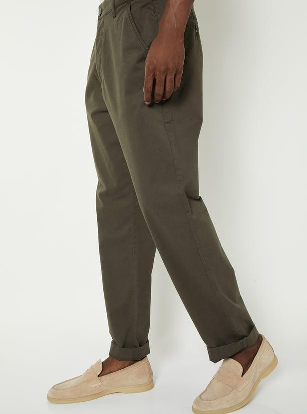 Men Solid Chinos