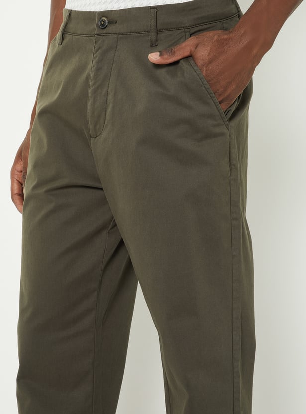 Men Solid Chinos