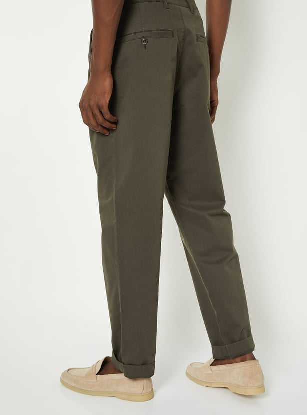 Men Solid Chinos
