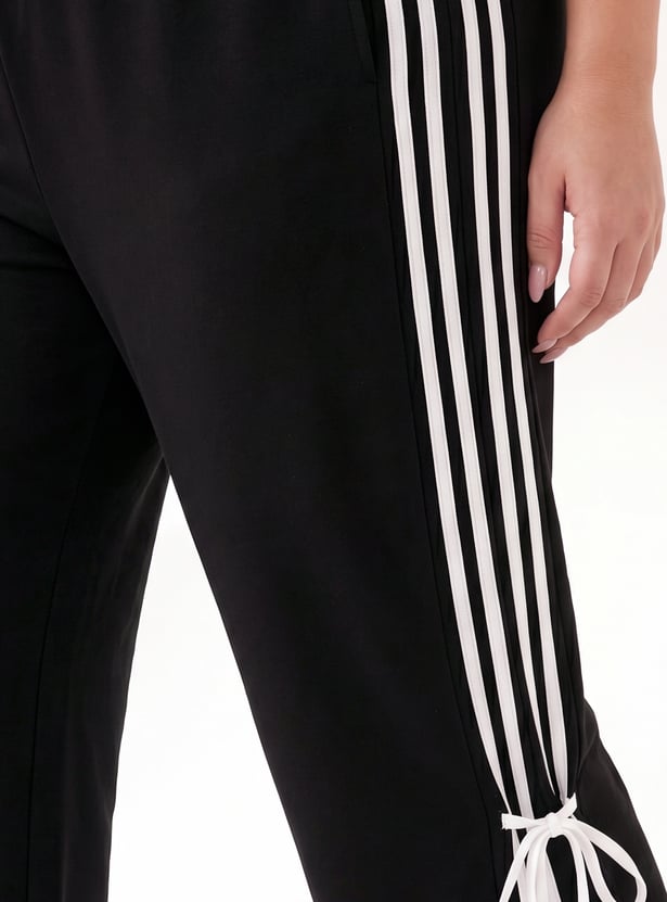 Women Striped Wide Leg Track Pants