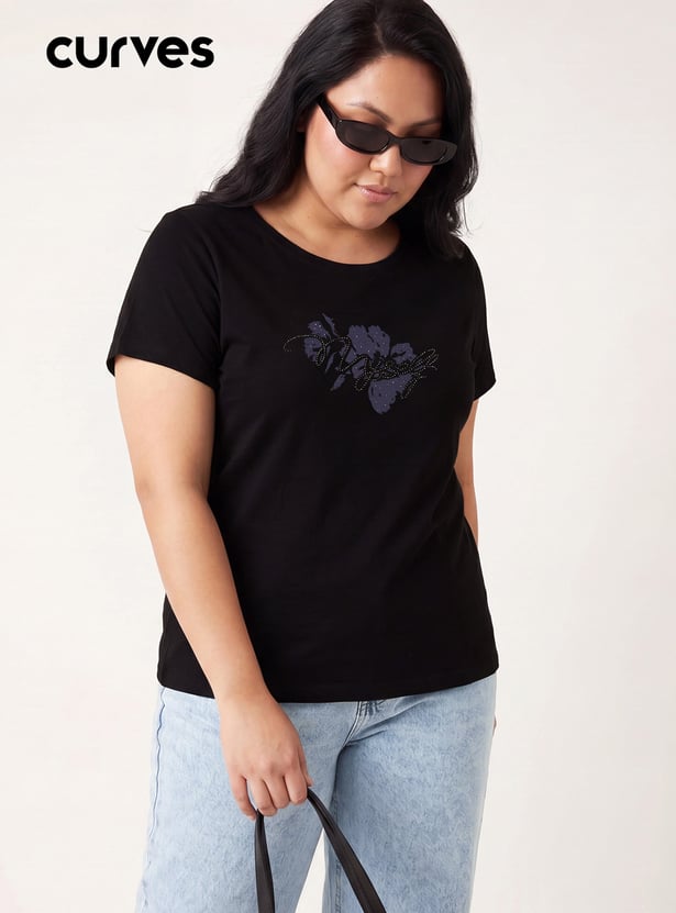 Women Embellished T-shirt