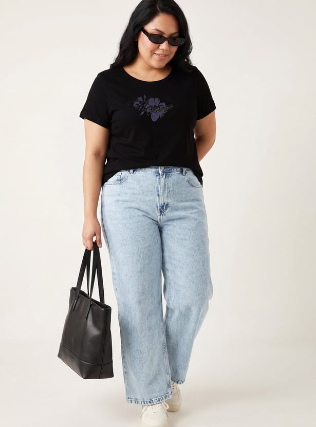 Women Embellished T-shirt