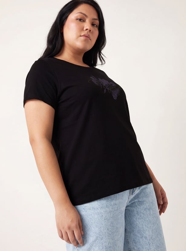 Women Embellished T-shirt