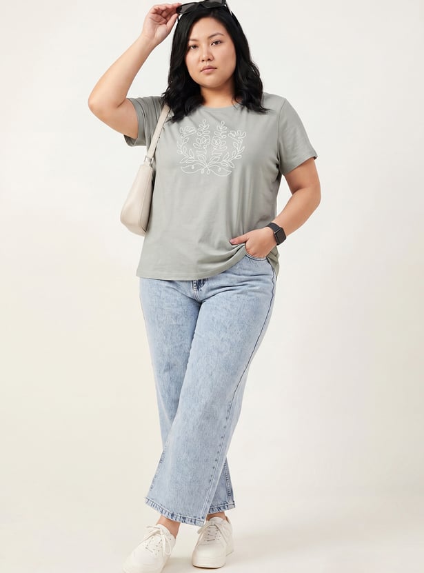 Women Embroidered T-shirt
