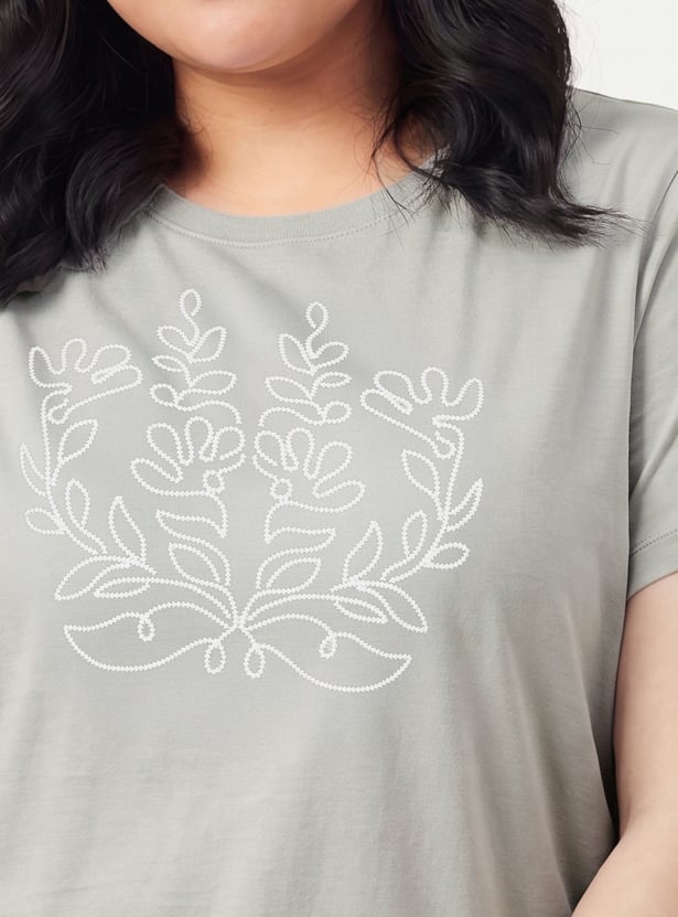Women Embroidered T-shirt